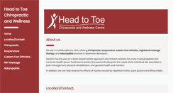 Desktop Screenshot of headtotoechiropractic.com